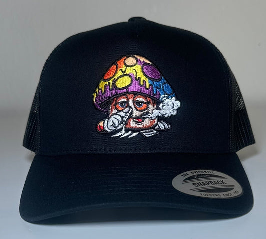 Trippy Mushroom - BLACK